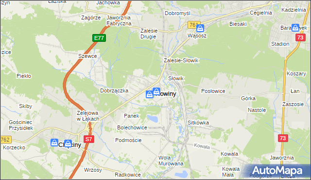 mapa Nowiny gmina Sitkówka-Nowiny, Nowiny gmina Sitkówka-Nowiny na mapie Targeo