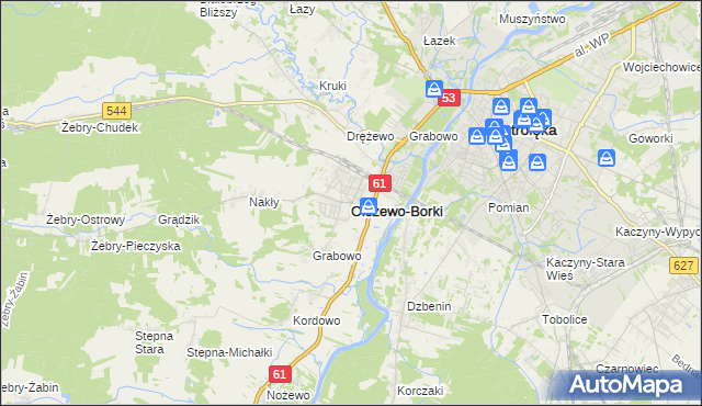 mapa Olszewo-Borki, Olszewo-Borki na mapie Targeo