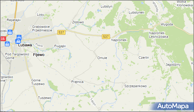 mapa Omule, Omule na mapie Targeo