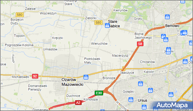 mapa Piotrkówek Duży, Piotrkówek Duży na mapie Targeo