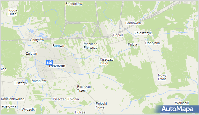 mapa Piszczac Drugi, Piszczac Drugi na mapie Targeo