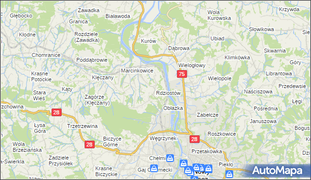 mapa Rdziostów, Rdziostów na mapie Targeo