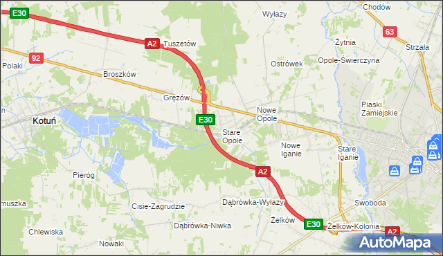 mapa Stare Opole, Stare Opole na mapie Targeo