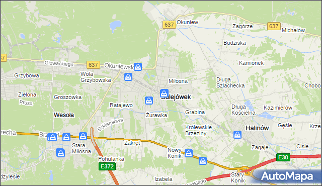 mapa Sulejówek, Sulejówek na mapie Targeo