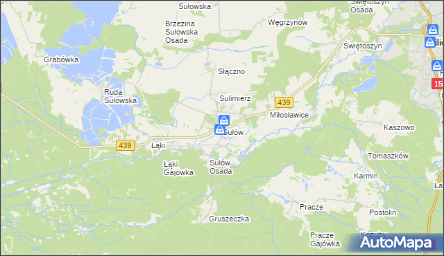 mapa Sułów gmina Milicz, Sułów gmina Milicz na mapie Targeo