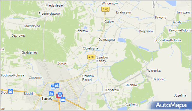 mapa Szadów Księży, Szadów Księży na mapie Targeo