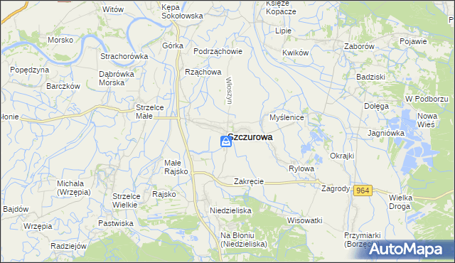 mapa Szczurowa, Szczurowa na mapie Targeo