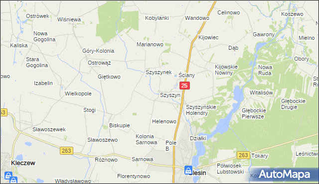 mapa Szyszyn, Szyszyn na mapie Targeo