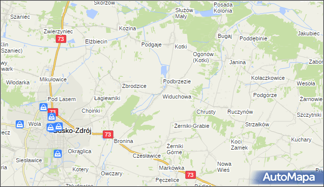 mapa Widuchowa gmina Busko-Zdrój, Widuchowa gmina Busko-Zdrój na mapie Targeo