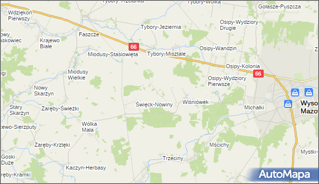mapa Wiśniówek-Kolonia, Wiśniówek-Kolonia na mapie Targeo