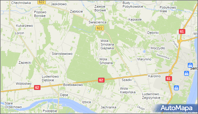 mapa Wola Smolana, Wola Smolana na mapie Targeo