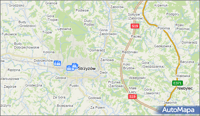 mapa Żarnowa, Żarnowa na mapie Targeo