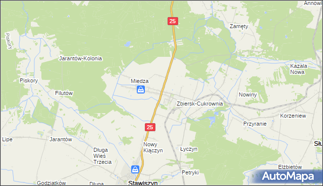 mapa Zbiersk, Zbiersk na mapie Targeo