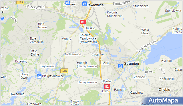 mapa Zbytków, Zbytków na mapie Targeo