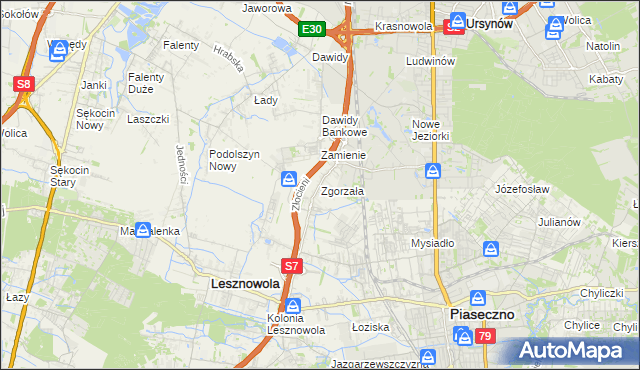 mapa Zgorzała, Zgorzała na mapie Targeo