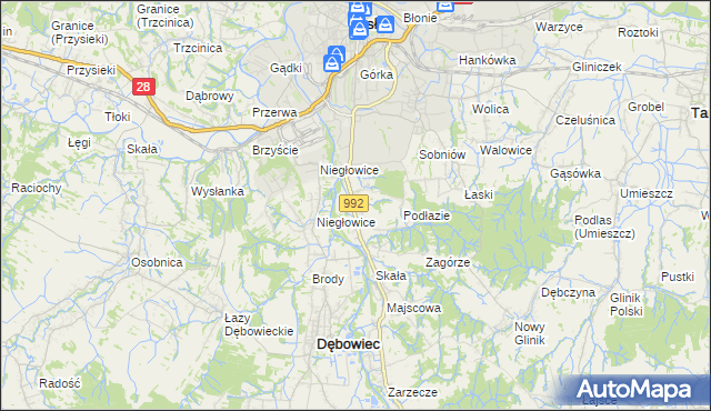 mapa Żółków gmina Jasło, Żółków gmina Jasło na mapie Targeo