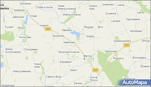 mapa Błenna, Błenna na mapie Targeo