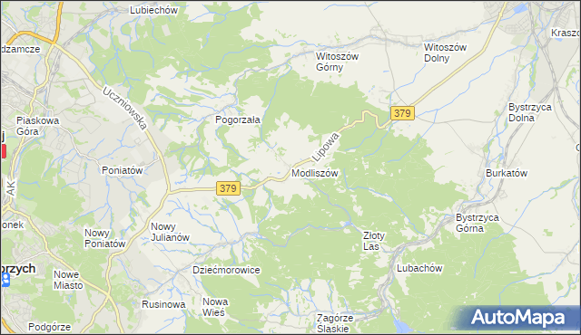 mapa Modliszów, Modliszów na mapie Targeo