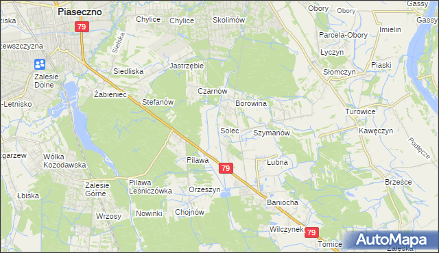 mapa Solec gmina Góra Kalwaria, Solec gmina Góra Kalwaria na mapie Targeo