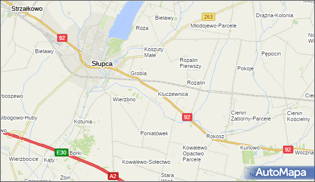 mapa Kluczewnica, Kluczewnica na mapie Targeo