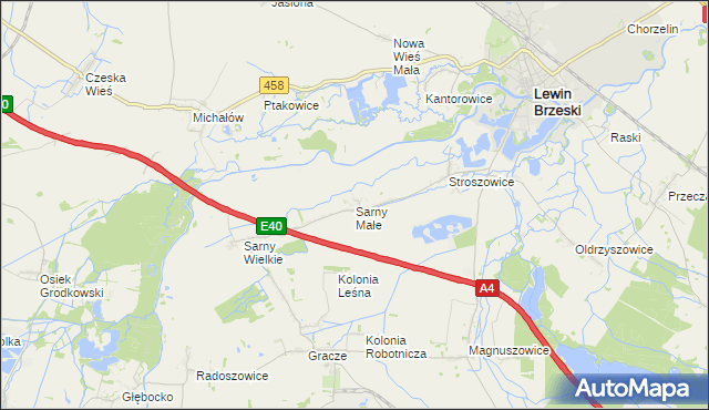 mapa Sarny Małe, Sarny Małe na mapie Targeo