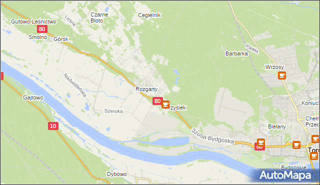 mapa Błotka, Błotka na mapie Targeo