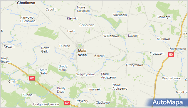 mapa Borzeń, Borzeń na mapie Targeo