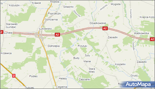 mapa Przyłuki, Przyłuki na mapie Targeo