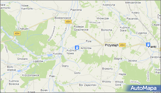 mapa Antonów, Antonów na mapie Targeo