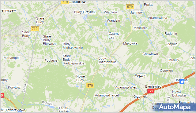 mapa Budy Józefowskie, Budy Józefowskie na mapie Targeo