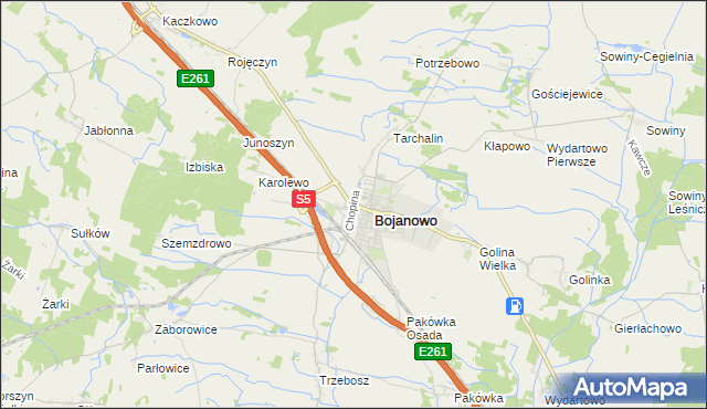 mapa Gołaszyn gmina Bojanowo, Gołaszyn gmina Bojanowo na mapie Targeo