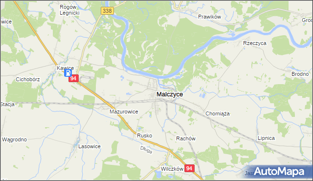 mapa Malczyce powiat średzki, Malczyce powiat średzki na mapie Targeo