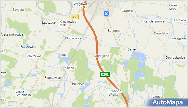 mapa Morzęcino, Morzęcino na mapie Targeo