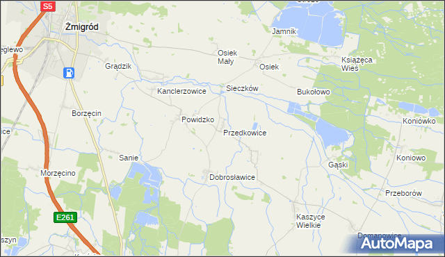 mapa Przedkowice, Przedkowice na mapie Targeo