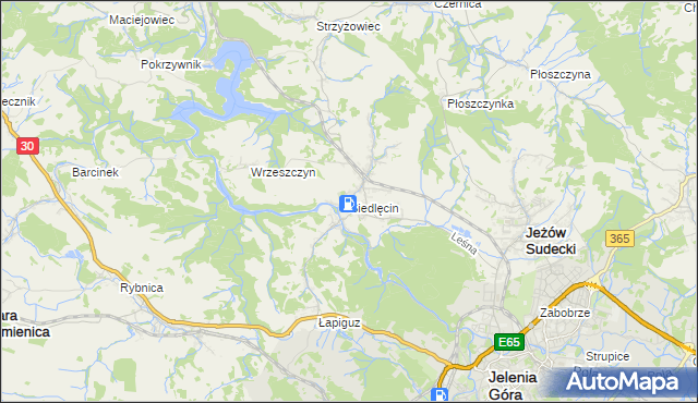 mapa Siedlęcin, Siedlęcin na mapie Targeo
