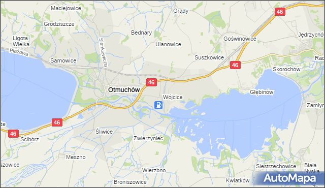 mapa Wójcice gmina Otmuchów, Wójcice gmina Otmuchów na mapie Targeo