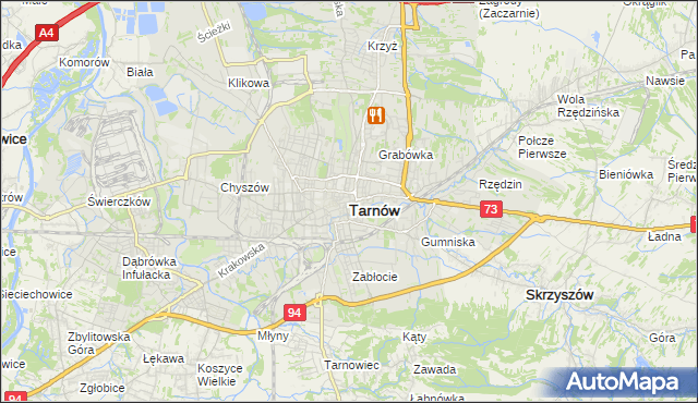 mapa Tarnów, Tarnów na mapie Targeo