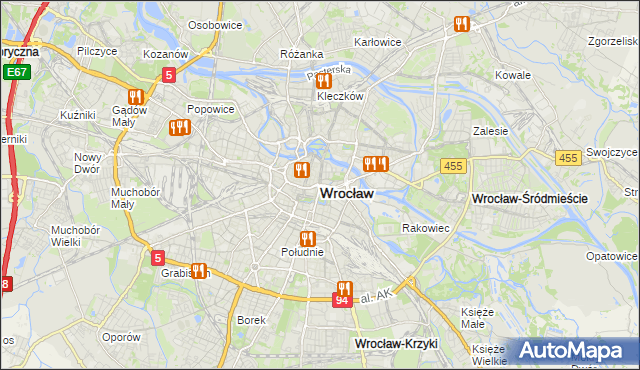 mapa Wrocławia, Wrocław na mapie Targeo