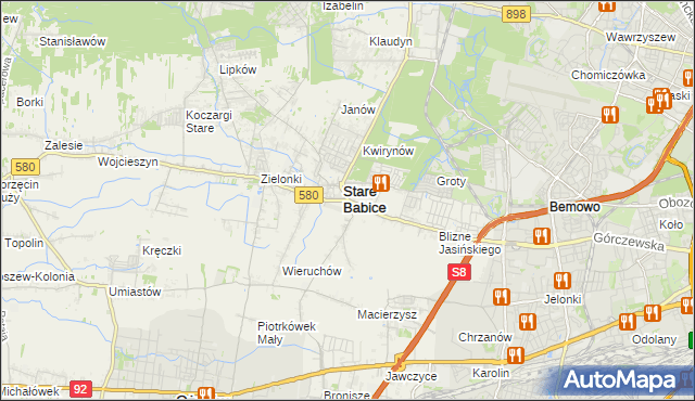 mapa Babice Nowe, Babice Nowe na mapie Targeo
