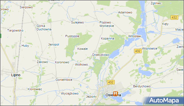 mapa Drzeczkowo, Drzeczkowo na mapie Targeo