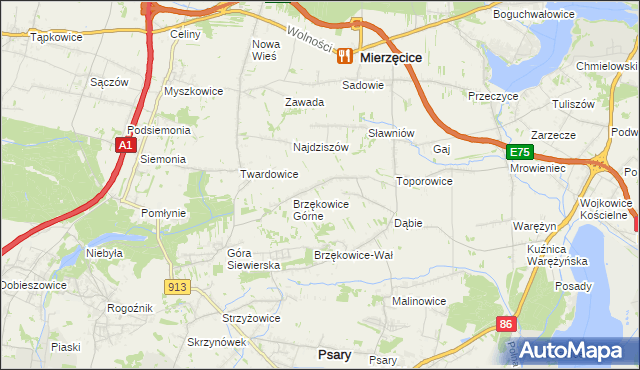 mapa Goląsza Górna, Goląsza Górna na mapie Targeo
