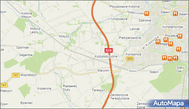 mapa Kozubszczyzna, Kozubszczyzna na mapie Targeo