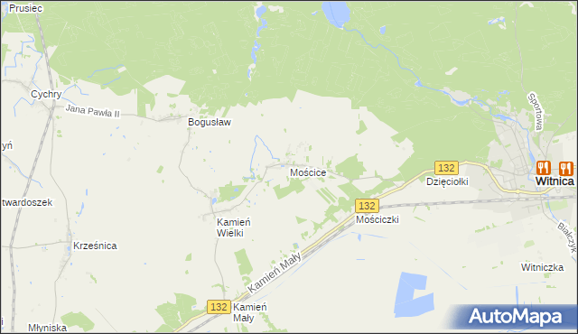 mapa Mościce, Mościce na mapie Targeo