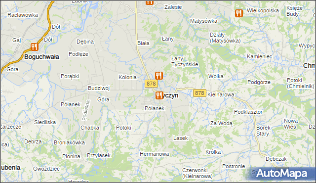 mapa Tyczyn powiat rzeszowski, Tyczyn powiat rzeszowski na mapie Targeo