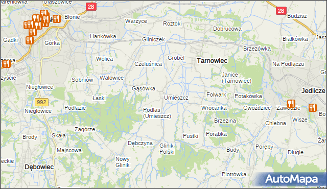 mapa Umieszcz, Umieszcz na mapie Targeo