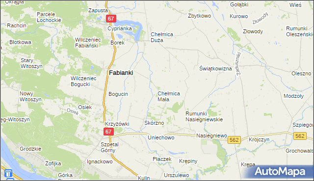 mapa Chełmica Mała, Chełmica Mała na mapie Targeo