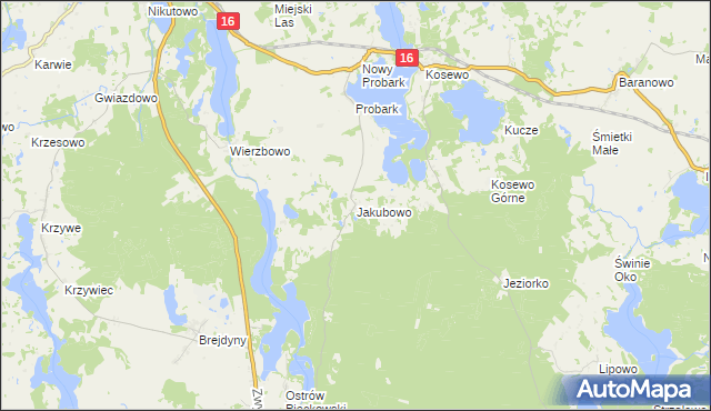mapa polski piecki PKO Bank Polski   Bankomat w Jakubowo gmina Piecki :: Bankomat na 