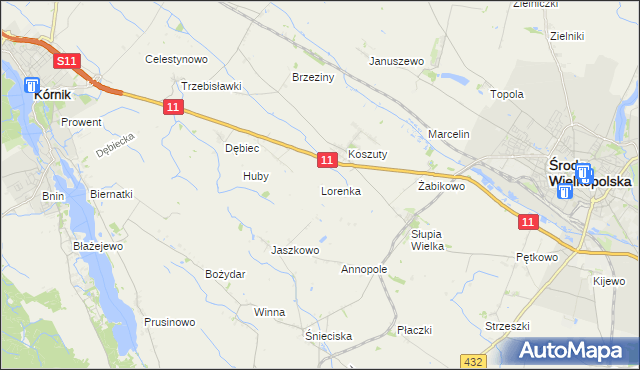 mapa Lorenka, Lorenka na mapie Targeo