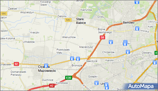 mapa Macierzysz, Macierzysz na mapie Targeo