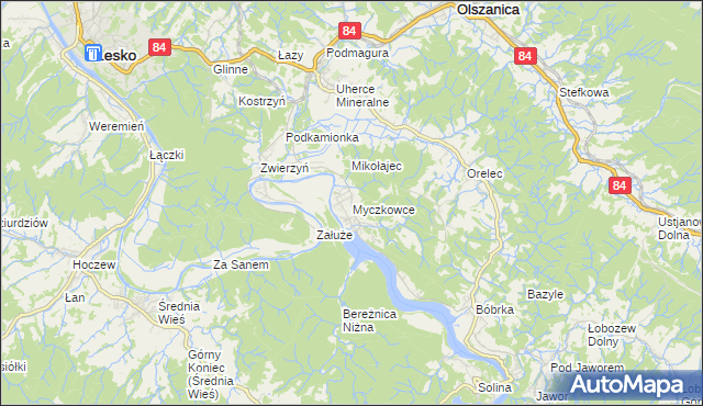 myczkowce mapa polski PKO Bank Polski   Bankomat w Myczkowce :: Bankomat na mapie Targeo